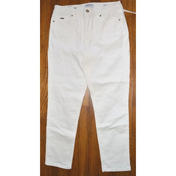 Nine West Jeans Gramercy Crop White Pants Women’s Sz 6 Slim Ankle Cropped NWT - Picture 1 of 4